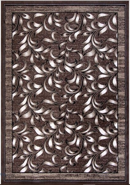 Covor Luna 1809-12, Marime 50 x 80 cm, Maro, Înălțime Fir 6,5 mm, Antialergic, Polipropilenă, Living, Dormitor, Sufragerie 50 x 80