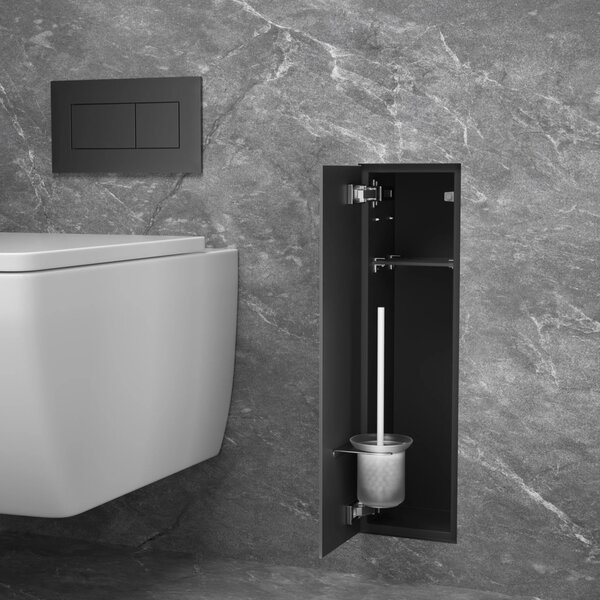 Balneo Wall-Box Brush compartiment perie wc negru B0401020505-02