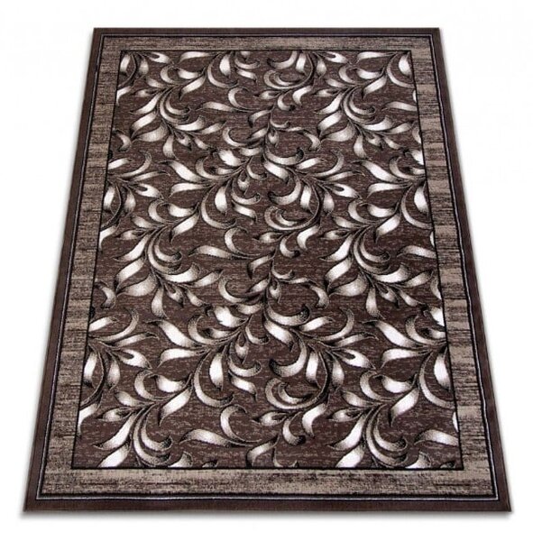 Covor Luna 1809-12, Marime 50 x 80 cm, Maro, Înălțime Fir 6,5 mm, Antialergic, Polipropilenă, Living, Dormitor, Sufragerie 50 x 80
