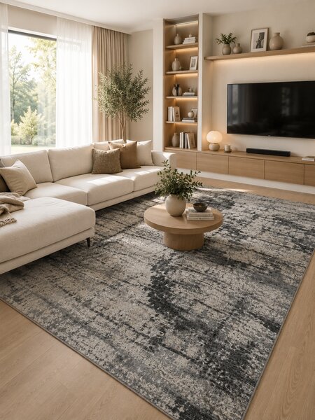 Covor Fayno 7146-216, Antiderapant, Marime 160 x 230 cm, Maro, Înălțime Fir 8 mm, Antialergic, Polipropilenă, Living, Dormitor, Sufragerie 160 x 230