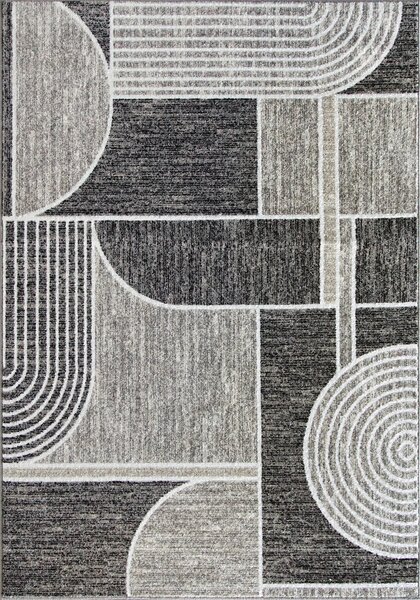 Covor Elma 009-106, Marime 80 x 150 cm, Bej, Gri, Inaltime Fir 6.5 mm, Antialergic, Polipropilena, Living, Dormitor, Sufragerie, Birou 80 x 150