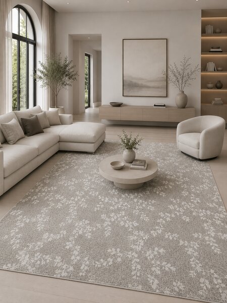 Covor Elma 015-106, Marime 80 x 150 cm, Bej, Inaltime Fir 6.5 mm, Antialergic, Polipropilena, Living, Dormitor, Sufragerie, Birou 80 x 150