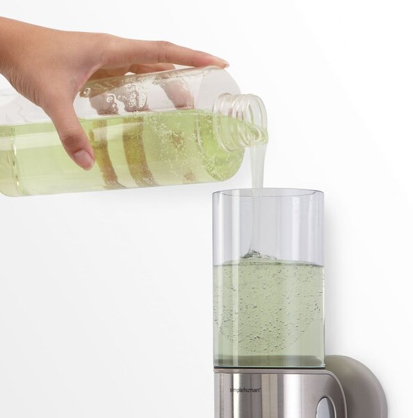 Dispenser de săpun de perete din oțel inoxidabil, argintiu 880 ml - simplehuman