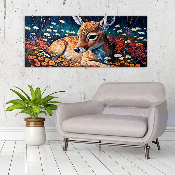 Tablou - Cerb pictat (120x50 cm)