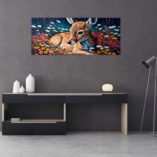 Tablou - Cerb pictat (120x50 cm)