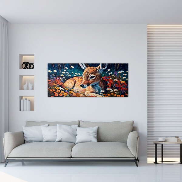 Tablou - Cerb pictat (120x50 cm)