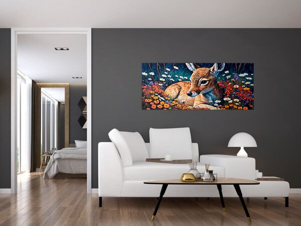 Tablou - Cerb pictat (120x50 cm)