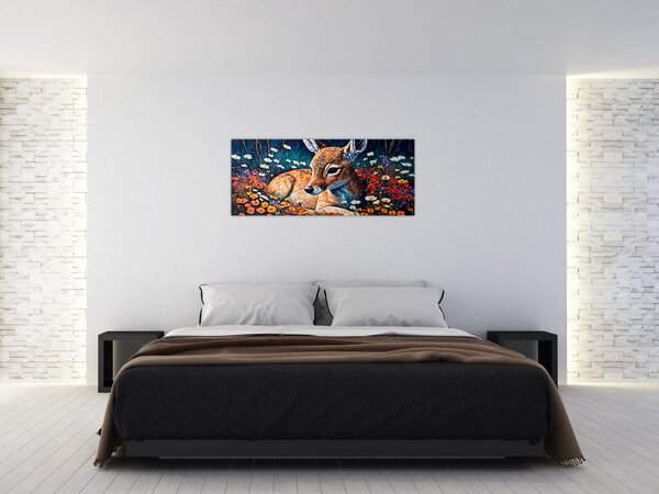 Tablou - Cerb pictat (120x50 cm)