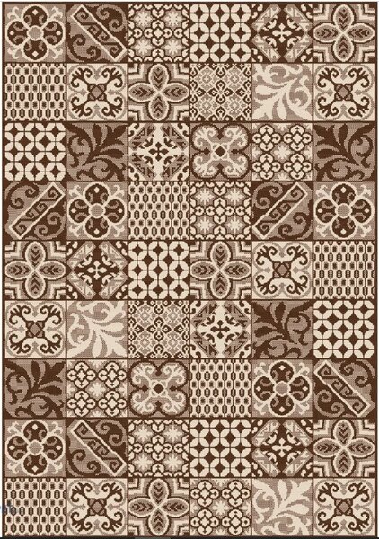 Covor Iuta Jeans 19114-91, Marime 50 x 80 cm, Maro, Inaltime Fir Tesatură plată, Antialergic, Polipropilena, Bucatarie, Hol, Balcon 50 x 80