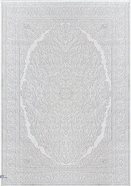Covor Itea 42015-100, Marime 60 x 110 cm, Alb, Inaltime Fir 10 mm, Antialergic, Polipropilena, Living, Dormitor 60 x 110