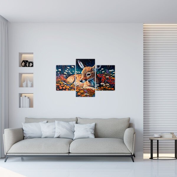 Tablou - Cerb pictat (90x60 cm)