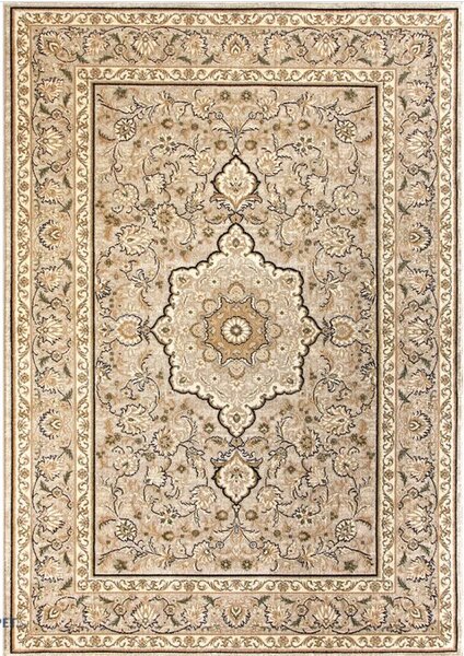 Covor Lotos 15090-110, Marime 200 x 300 cm, Crem, Bej, Inaltime Fir 8 mm, Antialergic, Polipropilena, Living, Dormitor, Sufragerie, Birou 200 x 300
