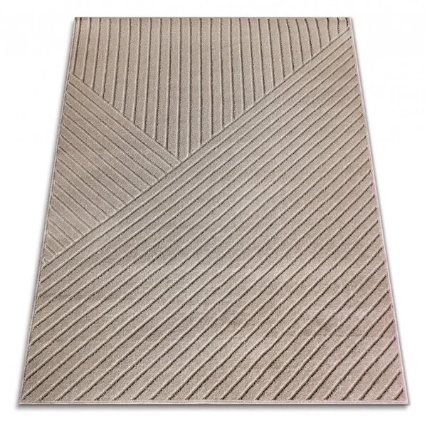 Covor Oksi 38020-202, Marime 60 x 110 cm, Bej, Inaltime Fir 6,5 mm, Antialergic, Polipropilena, Living, Dormitor, Hol 60 x 110