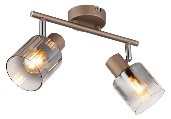 Globo Lighting Walton lampă de tavan 2x40 W fumuriu 54318-2