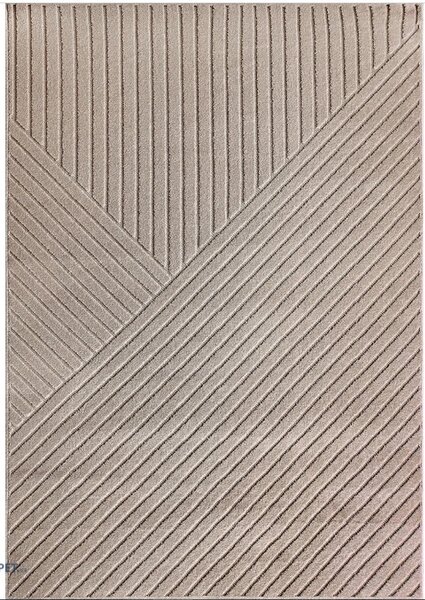 Covor Oksi 38020-202, Marime 60 x 110 cm, Bej, Inaltime Fir 6,5 mm, Antialergic, Polipropilena, Living, Dormitor, Hol 60 x 110