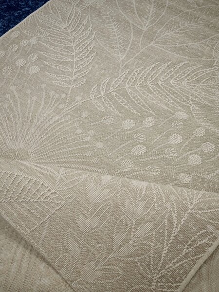 Covor Jersey Home A769 E515, Marime 100 x 200 cm, Bej, Fara fir, Tesatura plata, Antialergic, Polipropilena, Hidrofug,Bucatarie, Hol, Balcon,Terasa