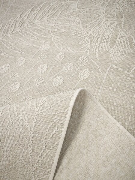 Covor Jersey Home A769 E515, Marime 100 x 200 cm, Bej, Fara fir, Tesatura plata, Antialergic, Polipropilena, Hidrofug,Bucatarie, Hol, Balcon,Terasa