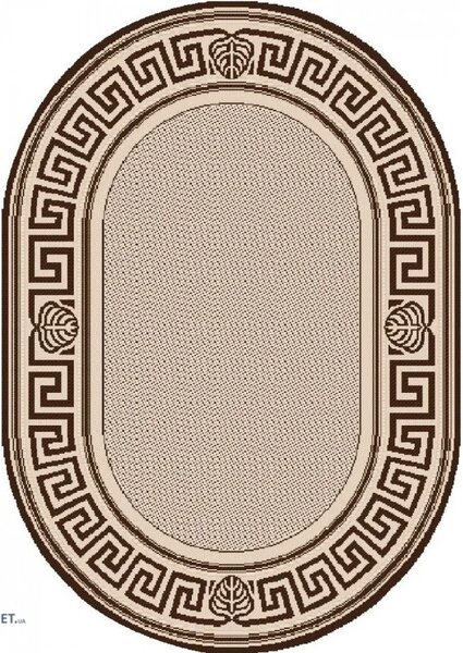 Covor Oval Bucatarie Tip Iuta, Natura 900-19, Marime 50 x 80 cm, Crem, Antialergic, Polipropilena, Living, Terasa, Sufragerie, Birou 50 x 80