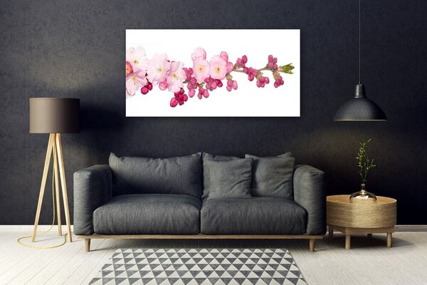 Tablou pe sticla Flower Branch Floral roz