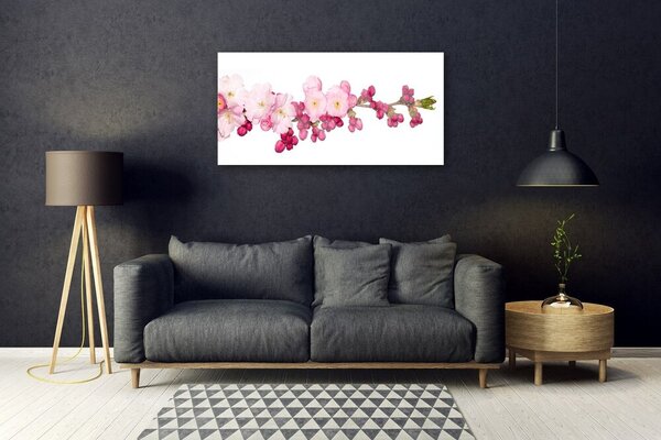 Tablou pe sticla Flower Branch Floral roz