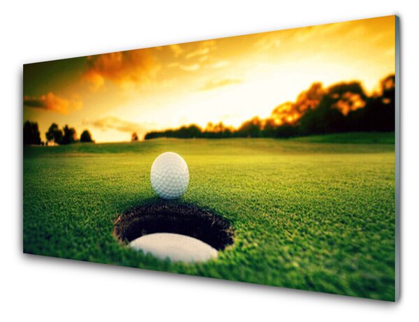 Panou sticla bucatarie Golfball spații verzi Natura Verde Galben