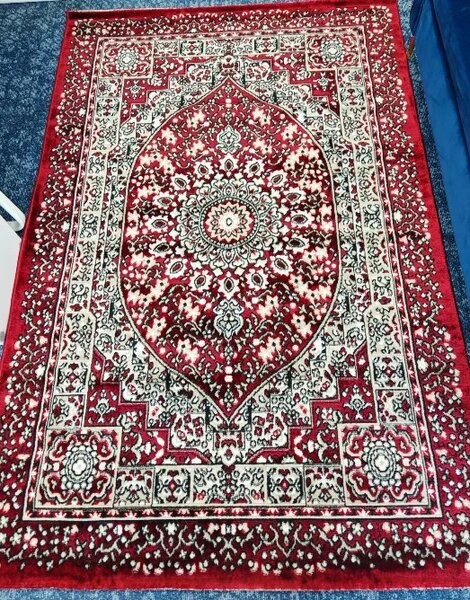 Covor Queen 01517, Marime 50 x 80 cm, Rosu, Grena, Inaltime Fir 7.5 mm, Antialergic, Polipropilena, Living, Dormitor, Sufragerie, Birou 50 x 80