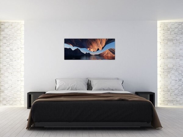 Tablou - Faleze 3D (120x50 cm)