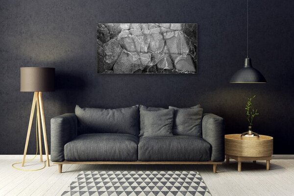 Tablou pe sticla Rocky Rocks Natura Gri Negru