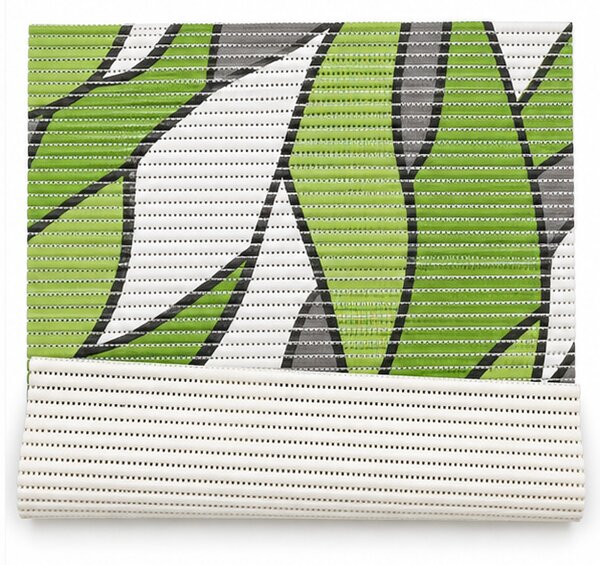 Covoras Antiderapant pentru Baie si Piscina Green Waves V24041B, 65 80 cm, Absorbant, tip Burete, PVC, Verde Alb Green Waves