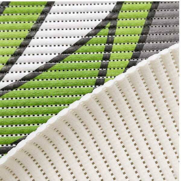 Covoras Antiderapant pentru Baie si Piscina Green Waves V24041B, 65 80 cm, Absorbant, tip Burete, PVC, Verde Alb Green Waves