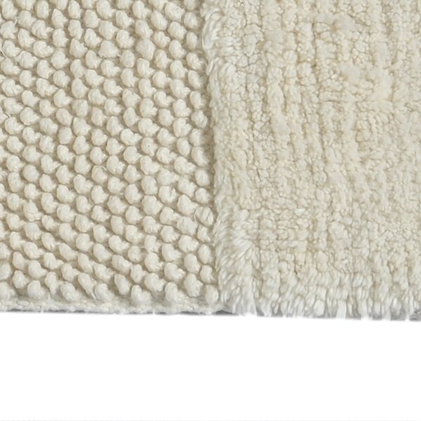 Covoraș de Baie Antiderapant Touch, 50 80 cm, Bumbac, Textură în Relief, Ivory 50 x 80