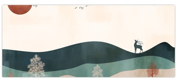 Tablou - Peisaj ilustrat (120x50 cm)
