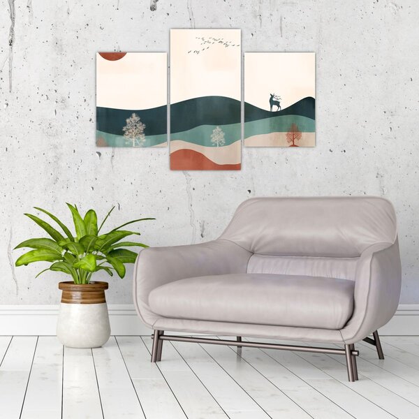 Tablou - Peisaj ilustrat (90x60 cm)