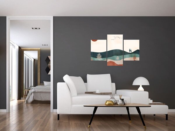 Tablou - Peisaj ilustrat (90x60 cm)