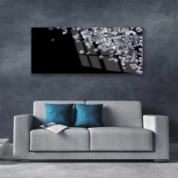 Tablouri acrilice Diamante Art Negru Gri Alb
