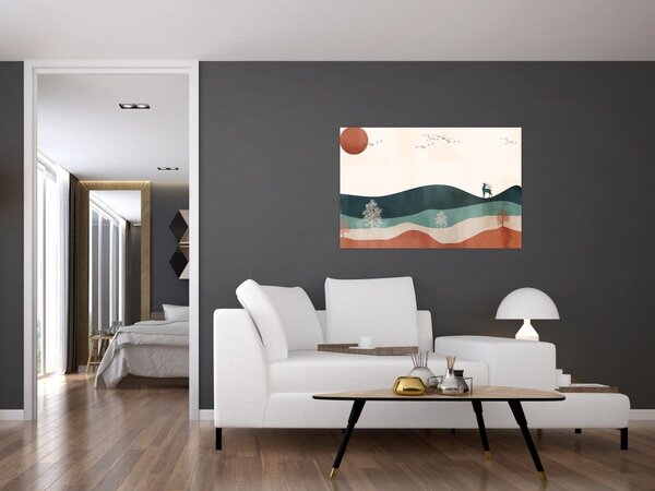 Tablou - Peisaj ilustrat (90x60 cm)