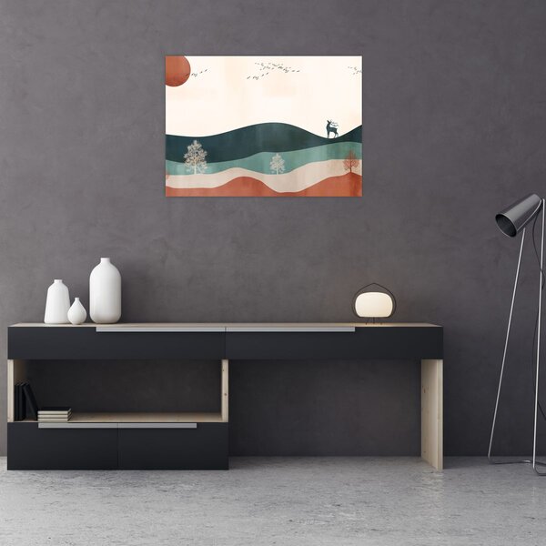 Tablou - Peisaj ilustrat (70x50 cm)
