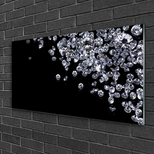 Tablouri acrilice Diamante Art Negru Gri Alb