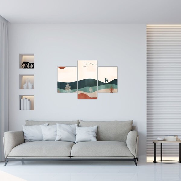 Tablou - Peisaj ilustrat (90x60 cm)