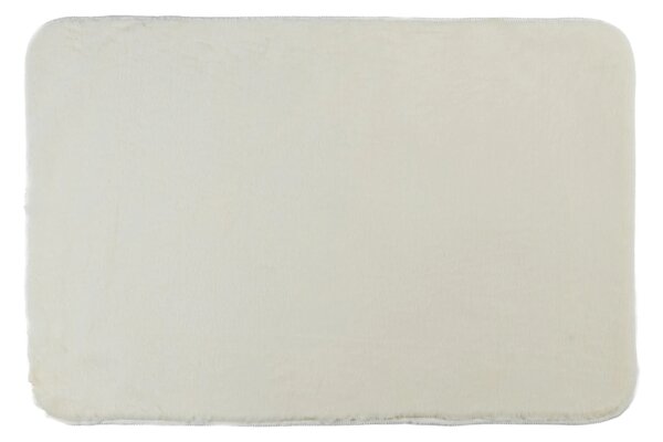 Covoraș Pufos Moonbeam, 60 90 cm, Imitație Blană de Iepure, Fir 10 mm, Poliester, Antiderapant, Ivory 60 x 90