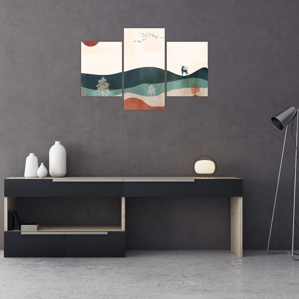 Tablou - Peisaj ilustrat (90x60 cm)