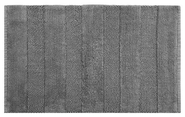 Covoraș de Baie Antiderapant Touch, Gri Cald, Mărime 50 80 cm, Bumbac, Lungime Fir 10 mm, Grosime Totală 13 mm 50 x 80