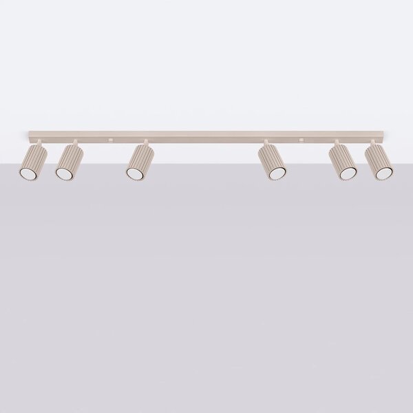 Sollux Lighting Karbon lampă de tavan 6x10 W gri SL.1766