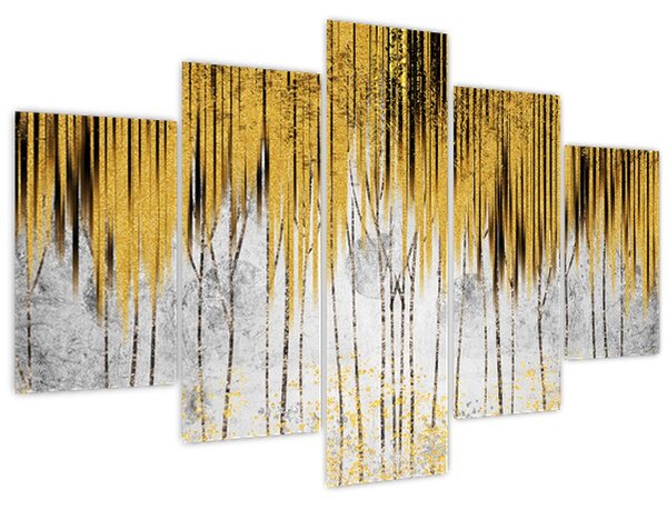 Tablou - Linii de aur (150x105 cm)
