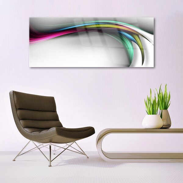 Tablou pe sticla Abstract Art Gri Alb Roșu Verde