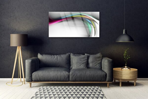 Tablou pe sticla Abstract Art Gri Alb Roșu Verde