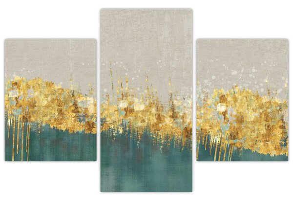 Tablou - Textura cu decor auriu (90x60 cm)