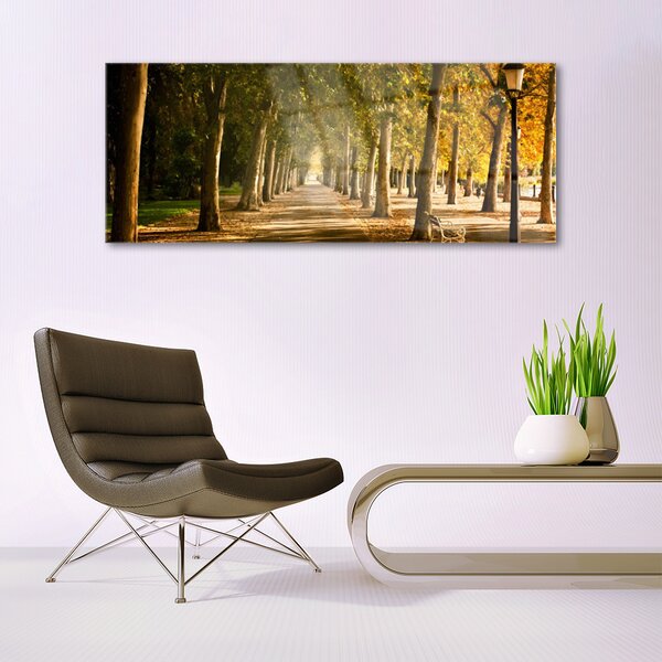 Tablou pe sticla Park Avenue Peisaj Brun Verde