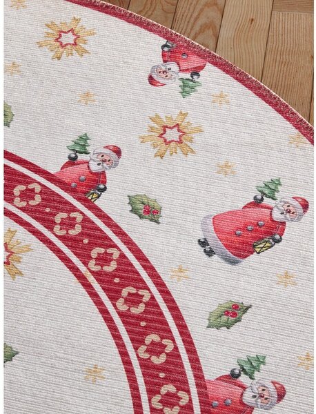 Covor roșu rotund ø 160 cm cu model de Crăciun Toy's Delight Santa Claus – Villeroy&Boch