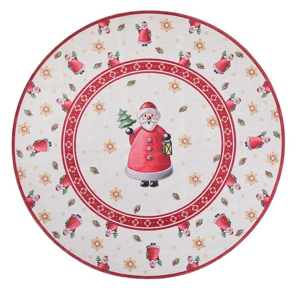 Covor roșu rotund ø 160 cm cu model de Crăciun Toy's Delight Santa Claus – Villeroy&Boch